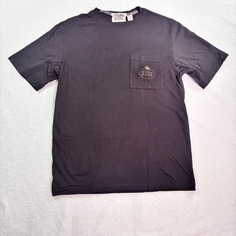 Scotch & Soda Amsterdam Pocket T Shirt‎ Mens Small Gray Minimalist Designer Tee